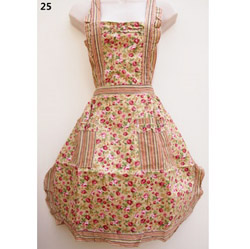 25 Colourful Striped Rose Country Style Apron