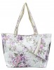 Canvas Tote Shoulder Bag pink floral tote w/free purs