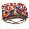 Multicolour Patchwork Leather Hobo Shoulder Bag