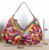 Multicolour Patchwork Leather Hobo Shoulder Bag