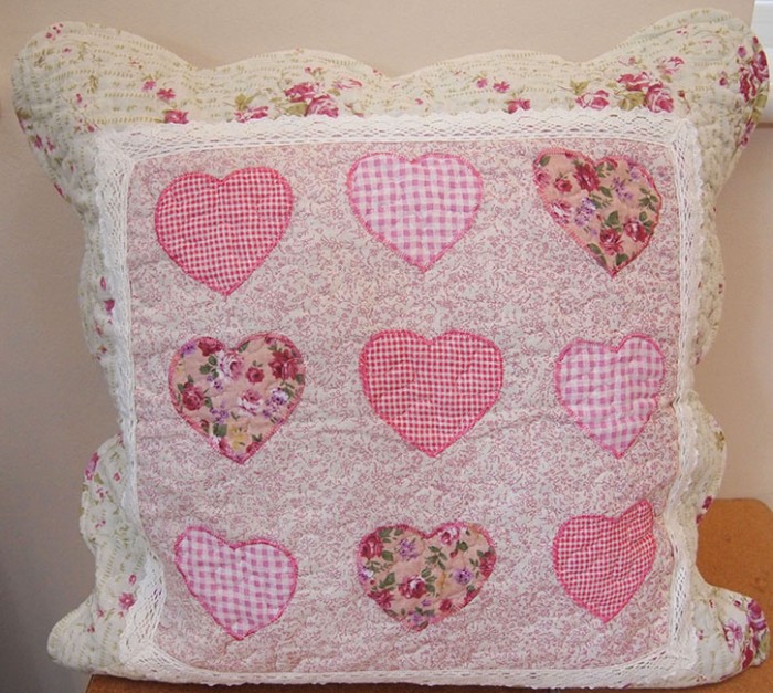 18_x_18_Pink_Heart_Patchwork_Cushion_Cover