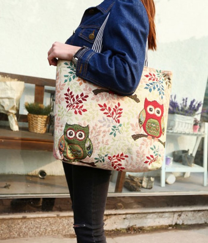 Owl tote online